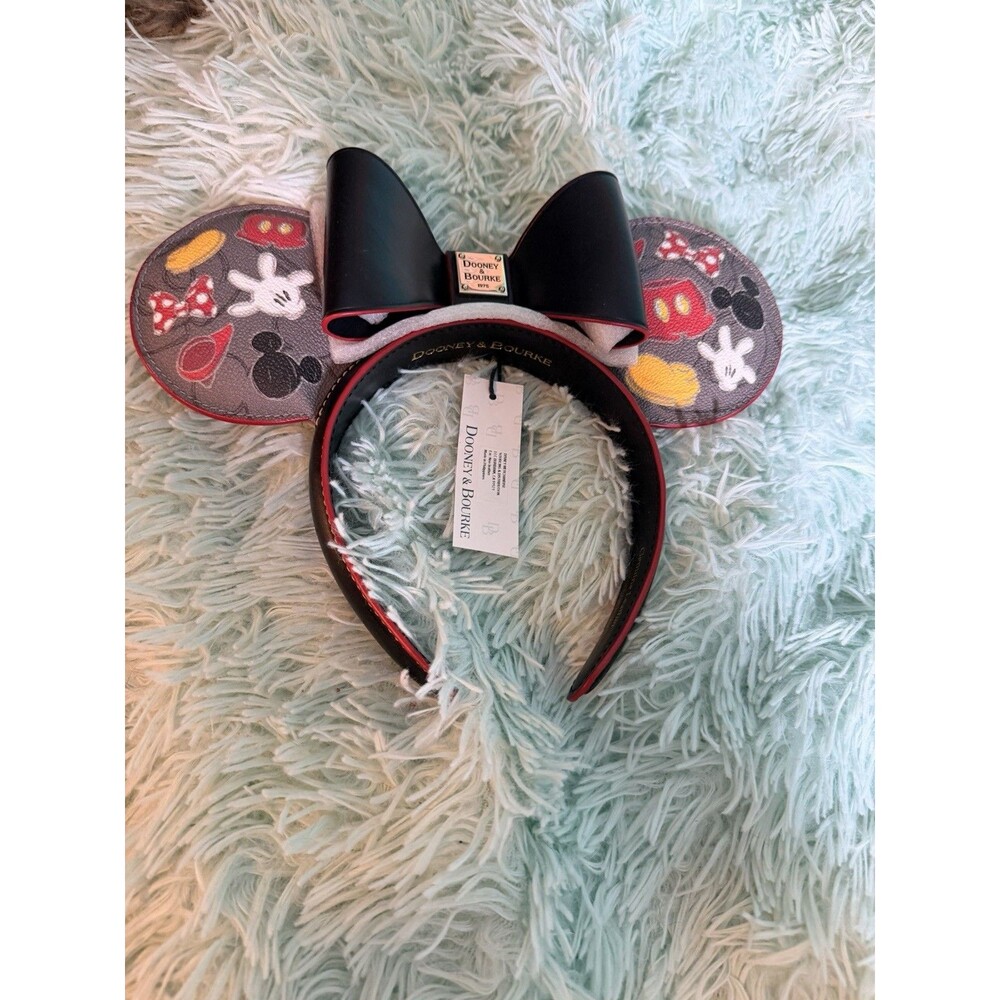 2024 DISNEY DOONEY & BOURKE BEST OF MICKEY & MINNIE MOUSE LEATHER EAR HEADBAND